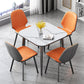 Modern Sintered Stone Dinner Table 4 Legs 31.2" Dining Table with Black Frame Square White Without Chairs Clearhalo ' dining_table' 'Dining Tables & Seating' 'Dining Tables' 'furn' 'furn_dining_table' 'Furniture' 'furniture_dining_table' 'Kitchen & Dining Furniture' 'kitchen&dining_furn' 'kitchen' 'kitchen_dining_table' 3969766