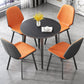 Modern Sintered Stone Dinner Table 4 Legs 31.2" Dining Table with Black Frame Round Black Without Chairs Clearhalo ' dining_table' 'Dining Tables & Seating' 'Dining Tables' 'furn' 'furn_dining_table' 'Furniture' 'furniture_dining_table' 'Kitchen & Dining Furniture' 'kitchen&dining_furn' 'kitchen' 'kitchen_dining_table' 3969769