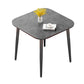Modern Sintered Stone Dinner Table 4 Legs 31.2" Dining Table with Black Frame Square Gray Without Chairs Clearhalo ' dining_table' 'Dining Tables & Seating' 'Dining Tables' 'furn' 'furn_dining_table' 'Furniture' 'furniture_dining_table' 'Kitchen & Dining Furniture' 'kitchen&dining_furn' 'kitchen' 'kitchen_dining_table' 3969770