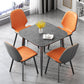 Modern Sintered Stone Dinner Table 4 Legs 31.2" Dining Table with Black Frame Clearhalo ' dining_table' 'Dining Tables & Seating' 'Dining Tables' 'furn' 'furn_dining_table' 'Furniture' 'furniture_dining_table' 'Kitchen & Dining Furniture' 'kitchen&dining_furn' 'kitchen' 'kitchen_dining_table' 3969773