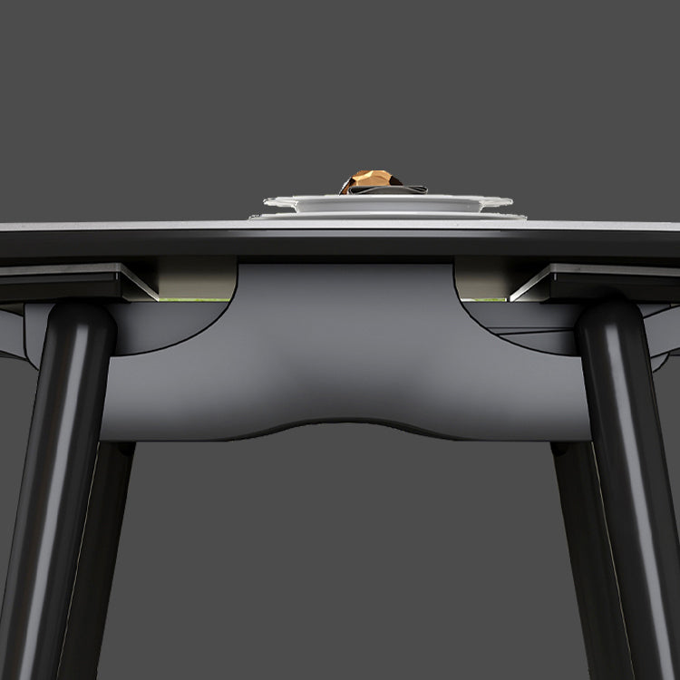 Round Extendable Stone Dining Site Table Contemporary 51.2'' Dinette Table Clearhalo ' dining_table' 'Dining Tables & Seating' 'Dining Tables' 'furn' 'furn_dining_table' 'Furniture' 'furniture_dining_table' 'Kitchen & Dining Furniture' 'kitchen&dining_furn' 'kitchen' 'kitchen_dining_table' 3969782