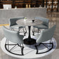Modern Style Round Dining Table Sintered Stone Table with Tulip Base for Home Clearhalo ' dining_table' 'Dining Tables & Seating' 'Dining Tables' 'furn' 'furn_dining_table' 'Furniture' 'furniture_dining_table' 'Kitchen & Dining Furniture' 'kitchen&dining_furn' 'kitchen' 'kitchen_dining_table' 3969804