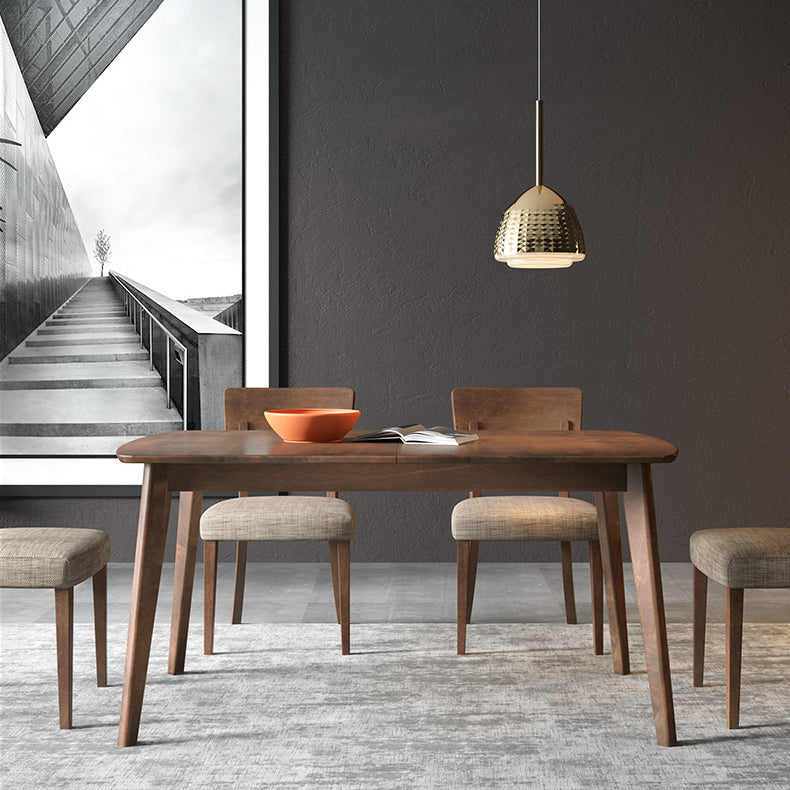 47" Extendable Beech Wood Dining Table Rectangle Kitchen Table with 4 Legs Clearhalo ' dining_table' 'Dining Tables & Seating' 'Dining Tables' 'furn' 'furn_dining_table' 'Furniture' 'furniture_dining_table' 'Kitchen & Dining Furniture' 'kitchen&dining_furn' 'kitchen' 'kitchen_dining_table' 3969811