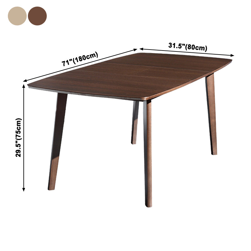 47" Extendable Beech Wood Dining Table Rectangle Kitchen Table with 4 Legs Clearhalo ' dining_table' 'Dining Tables & Seating' 'Dining Tables' 'furn' 'furn_dining_table' 'Furniture' 'furniture_dining_table' 'Kitchen & Dining Furniture' 'kitchen&dining_furn' 'kitchen' 'kitchen_dining_table' 3969821