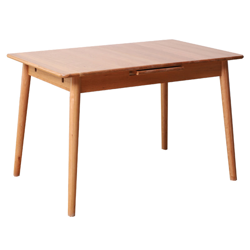 Extendable Cherry Wood Dining Table in Nature Rectangle Kitchen Table with 4 Legs Without Chairs Clearhalo ' dining_table' 'Dining Tables & Seating' 'Dining Tables' 'furn' 'furn_dining_table' 'Furniture' 'furniture_dining_table' 'Kitchen & Dining Furniture' 'kitchen&dining_furn' 'kitchen' 'kitchen_dining_table' 3969826
