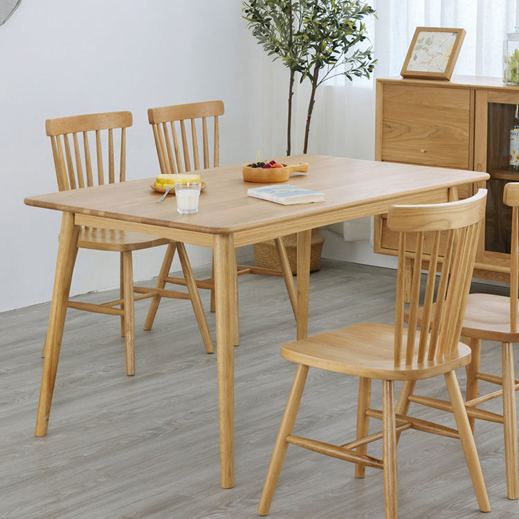 Rectangle Oak Wood Dining Table in Nature Modern Kitchen Table with 4 Legs Clearhalo ' dining_table' 'Dining Tables & Seating' 'Dining Tables' 'furn' 'furn_dining_table' 'Furniture' 'furniture_dining_table' 'Kitchen & Dining Furniture' 'kitchen&dining_furn' 'kitchen' 'kitchen_dining_table' 3969863