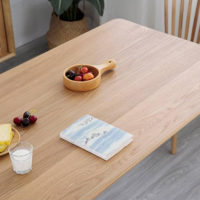 Rectangle Oak Wood Dining Table in Nature Modern Kitchen Table with 4 Legs Clearhalo ' dining_table' 'Dining Tables & Seating' 'Dining Tables' 'furn' 'furn_dining_table' 'Furniture' 'furniture_dining_table' 'Kitchen & Dining Furniture' 'kitchen&dining_furn' 'kitchen' 'kitchen_dining_table' 3969865