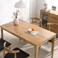 Rectangle Oak Wood Dining Table Modern Kitchen Table in Nature with 4 Legs Clearhalo ' dining_table' 'Dining Tables & Seating' 'Dining Tables' 'furn' 'furn_dining_table' 'Furniture' 'furniture_dining_table' 'Kitchen & Dining Furniture' 'kitchen&dining_furn' 'kitchen' 'kitchen_dining_table' 3969876