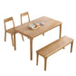 Rectangle Oak Wood Dining Table Modern Kitchen Table in Nature with 4 Legs Clearhalo ' dining_table' 'Dining Tables & Seating' 'Dining Tables' 'furn' 'furn_dining_table' 'Furniture' 'furniture_dining_table' 'Kitchen & Dining Furniture' 'kitchen&dining_furn' 'kitchen' 'kitchen_dining_table' 3969878