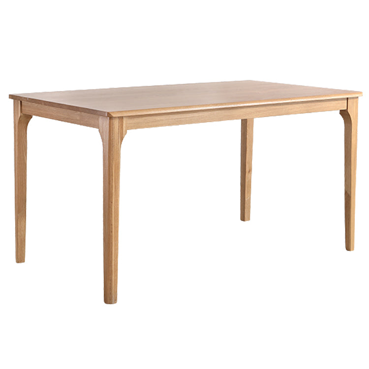 Rectangle Oak Wood Dining Table Modern Kitchen Table in Nature with 4 Legs Without Chairs Clearhalo ' dining_table' 'Dining Tables & Seating' 'Dining Tables' 'furn' 'furn_dining_table' 'Furniture' 'furniture_dining_table' 'Kitchen & Dining Furniture' 'kitchen&dining_furn' 'kitchen' 'kitchen_dining_table' 3969879