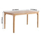 Rectangle Oak Wood Dining Table Modern Kitchen Table in Nature with 4 Legs Clearhalo ' dining_table' 'Dining Tables & Seating' 'Dining Tables' 'furn' 'furn_dining_table' 'Furniture' 'furniture_dining_table' 'Kitchen & Dining Furniture' 'kitchen&dining_furn' 'kitchen' 'kitchen_dining_table' 3969889