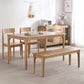 Rectangle Indoor Oak Wood Dining Table Modern Kitchen Table in Nature with 4 Legs Clearhalo ' dining_table' 'Dining Tables & Seating' 'Dining Tables' 'furn' 'furn_dining_table' 'Furniture' 'furniture_dining_table' 'Kitchen & Dining Furniture' 'kitchen&dining_furn' 'kitchen' 'kitchen_dining_table' 3969901