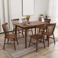 Rectangle Wood Dining Table Modern Rubber Wood Table in Nature/Walnut with 4 Legs Clearhalo ' dining_table' 'Dining Tables & Seating' 'Dining Tables' 'furn' 'furn_dining_table' 'Furniture' 'furniture_dining_table' 'Kitchen & Dining Furniture' 'kitchen&dining_furn' 'kitchen' 'kitchen_dining_table' 3969910