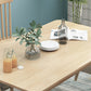 Rectangle Wood Dining Table Modern Rubber Wood Table in Nature/Walnut with 4 Legs Clearhalo ' dining_table' 'Dining Tables & Seating' 'Dining Tables' 'furn' 'furn_dining_table' 'Furniture' 'furniture_dining_table' 'Kitchen & Dining Furniture' 'kitchen&dining_furn' 'kitchen' 'kitchen_dining_table' 3969912