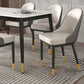 Traditional Luxury Rectangle Dining Table Sintered Stone Table with 4 Legs for Dining Room Clearhalo ' dining_table' 'Dining Tables & Seating' 'Dining Tables' 'Furniture' 'furniture_dining_table' 'Kitchen & Dining Furniture' 'kitchen&dining_furn' 'kitchen' 'kitchen_dining_table' 3969944
