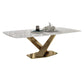 Traditional Luxury Rectangle Dining Room Table White Sintered Stone Table with Pedestal Base Gold Without Chairs Clearhalo ' dining_table' 'Dining Tables & Seating' 'Dining Tables' 'furn' 'furn_dining_table' 'Furniture' 'furniture_dining_table' 'Kitchen & Dining Furniture' 'kitchen&dining_furn' 'kitchen' 'kitchen_dining_table' 3969998