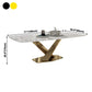 Traditional Luxury Rectangle Dining Room Table White Sintered Stone Table with Pedestal Base Clearhalo ' dining_table' 'Dining Tables & Seating' 'Dining Tables' 'furn' 'furn_dining_table' 'Furniture' 'furniture_dining_table' 'Kitchen & Dining Furniture' 'kitchen&dining_furn' 'kitchen' 'kitchen_dining_table' 3970005