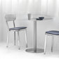 Industrial Dining Table Stainless Steel Table with Pedestal Base for Dining Room Clearhalo ' dining_table' 'Dining Tables & Seating' 'Dining Tables' 'furn' 'furn_dining_table' 'Furniture' 'furniture_dining_table' 'Kitchen & Dining Furniture' 'kitchen&dining_furn' 'kitchen' 'kitchen_dining_table' 3970015