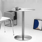 Industrial Dining Table Stainless Steel Table with Pedestal Base for Dining Room Clearhalo ' dining_table' 'Dining Tables & Seating' 'Dining Tables' 'furn' 'furn_dining_table' 'Furniture' 'furniture_dining_table' 'Kitchen & Dining Furniture' 'kitchen&dining_furn' 'kitchen' 'kitchen_dining_table' 3970024
