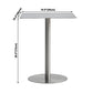 Industrial Dining Table Stainless Steel Table with Pedestal Base for Dining Room Clearhalo ' dining_table' 'Dining Tables & Seating' 'Dining Tables' 'furn' 'furn_dining_table' 'Furniture' 'furniture_dining_table' 'Kitchen & Dining Furniture' 'kitchen&dining_furn' 'kitchen' 'kitchen_dining_table' 3970027