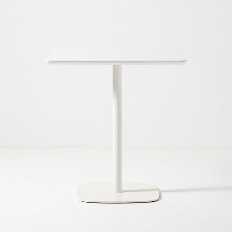 Industrial Square Dining Table Pedestal Dining Table for Home Kitchen Dinner White White Clearhalo ' dining_table' 'Dining Tables & Seating' 'Dining Tables' 'furn' 'furn_dining_table' 'Furniture' 'furniture_dining_table' 'Kitchen & Dining Furniture' 'kitchen&dining_furn' 'kitchen' 'kitchen_dining_table' 3970046