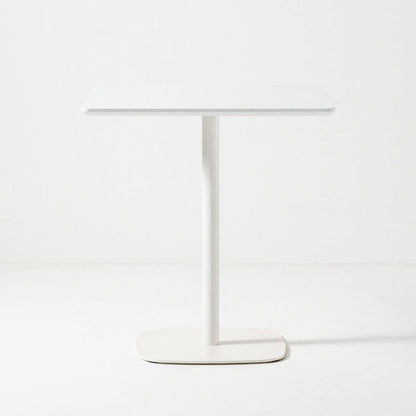 Industrial Square Dining Table Pedestal Dining Table for Home Kitchen Dinner White White Clearhalo ' dining_table' 'Dining Tables & Seating' 'Dining Tables' 'furn' 'furn_dining_table' 'Furniture' 'furniture_dining_table' 'Kitchen & Dining Furniture' 'kitchen&dining_furn' 'kitchen' 'kitchen_dining_table' 3970046