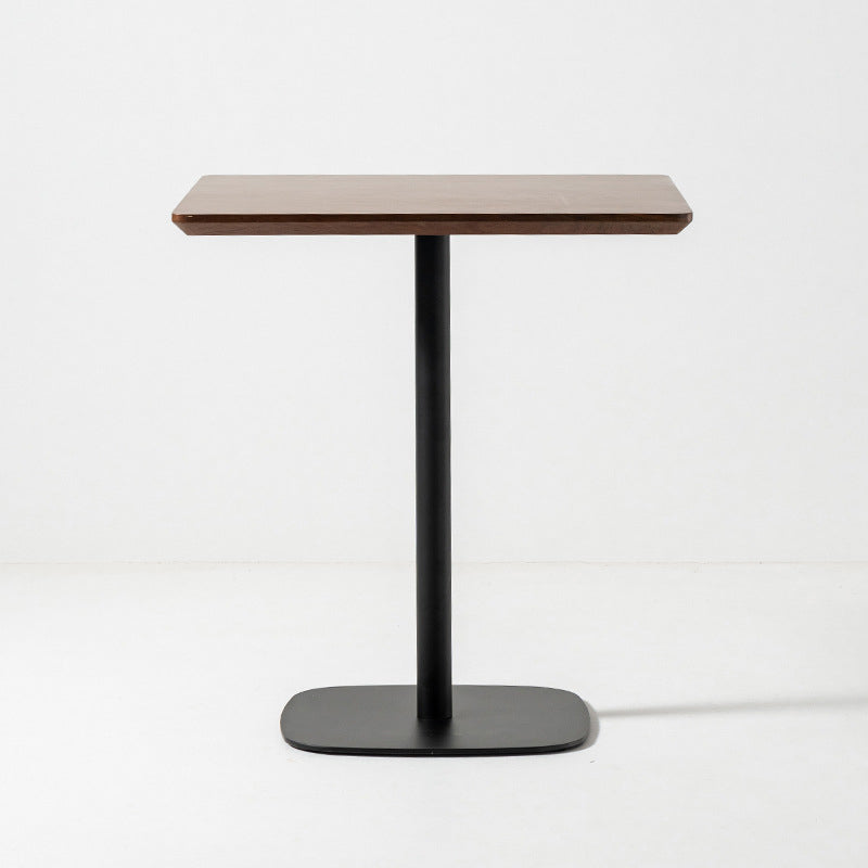 Industrial Square Dining Table Pedestal Dining Table for Home Kitchen Dinner Brown Black Clearhalo ' dining_table' 'Dining Tables & Seating' 'Dining Tables' 'furn' 'furn_dining_table' 'Furniture' 'furniture_dining_table' 'Kitchen & Dining Furniture' 'kitchen&dining_furn' 'kitchen' 'kitchen_dining_table' 3970051