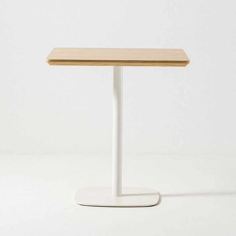 Industrial Square Dining Table Pedestal Dining Table for Home Kitchen Dinner Natural White Clearhalo ' dining_table' 'Dining Tables & Seating' 'Dining Tables' 'furn' 'furn_dining_table' 'Furniture' 'furniture_dining_table' 'Kitchen & Dining Furniture' 'kitchen&dining_furn' 'kitchen' 'kitchen_dining_table' 3970053