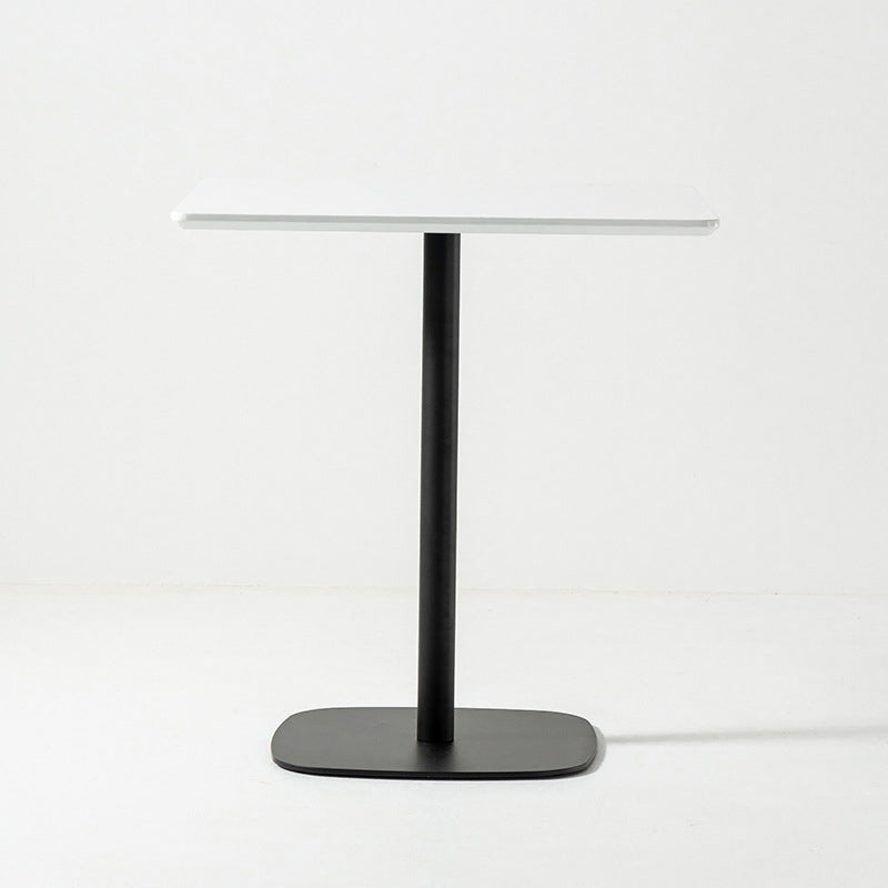 Industrial Square Dining Table Pedestal Dining Table for Home Kitchen Dinner White Black Clearhalo ' dining_table' 'Dining Tables & Seating' 'Dining Tables' 'furn' 'furn_dining_table' 'Furniture' 'furniture_dining_table' 'Kitchen & Dining Furniture' 'kitchen&dining_furn' 'kitchen' 'kitchen_dining_table' 3970055