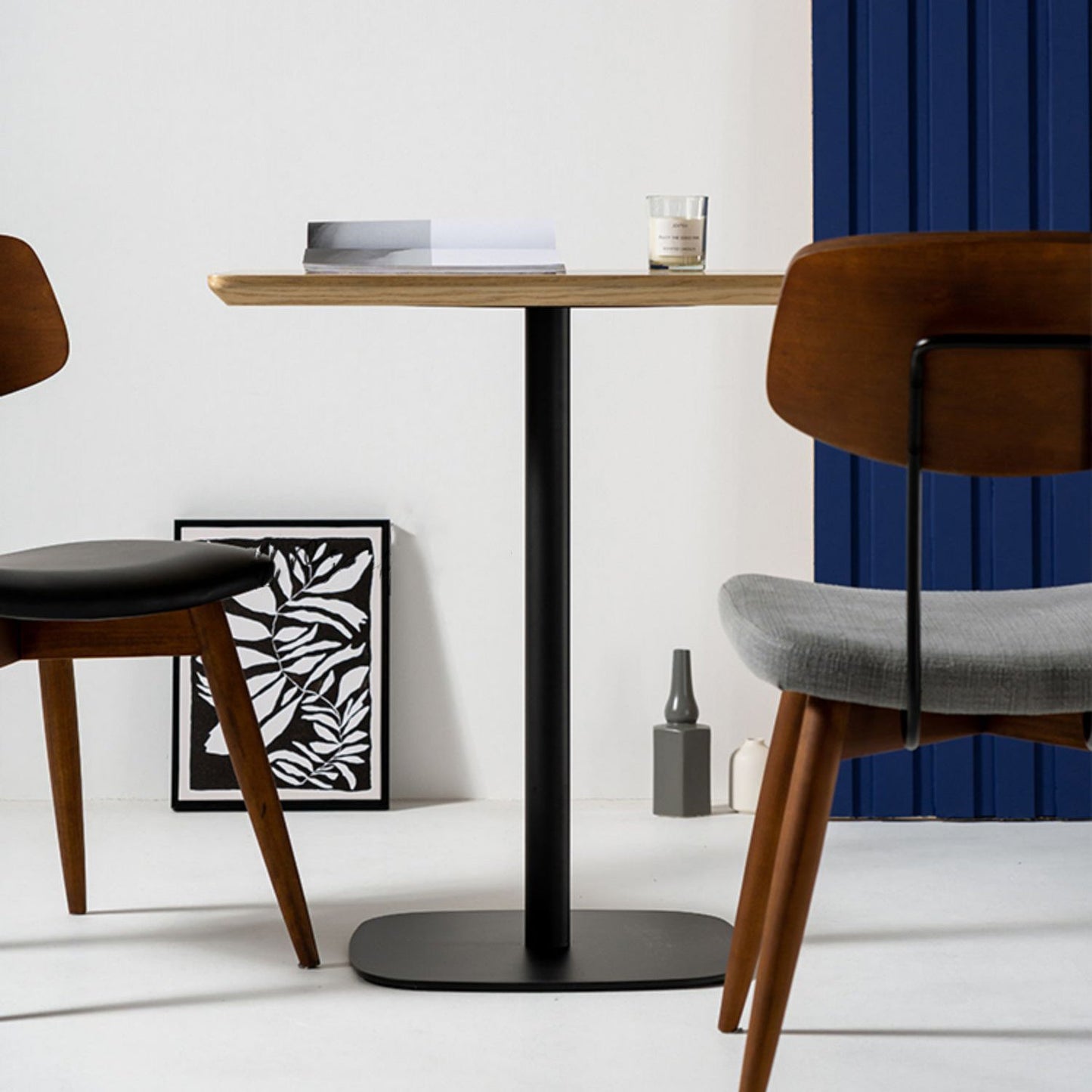 Industrial Square Dining Table Pedestal Dining Table for Home Kitchen Dinner Clearhalo ' dining_table' 'Dining Tables & Seating' 'Dining Tables' 'furn' 'furn_dining_table' 'Furniture' 'furniture_dining_table' 'Kitchen & Dining Furniture' 'kitchen&dining_furn' 'kitchen' 'kitchen_dining_table' 3970065