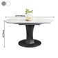 Simplicity Round Dining Room Table Sintered Stone Table with Black Pedestal Base Clearhalo ' dining_table' 'Dining Tables & Seating' 'Dining Tables' 'furn' 'furn_dining_table' 'Furniture' 'furniture_dining_table' 'Kitchen & Dining Furniture' 'kitchen&dining_furn' 'kitchen' 'kitchen_dining_table' 3970096