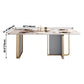 Sintered Stone Top Dining Table in White Modern Kitchen Table with Double Pedestal Clearhalo ' dining_table' 'Dining Tables & Seating' 'Dining Tables' 'furn' 'furn_dining_table' 'Furniture' 'furniture_dining_table' 'Kitchen & Dining Furniture' 'kitchen&dining_furn' 'kitchen' 'kitchen_dining_table' 3970122