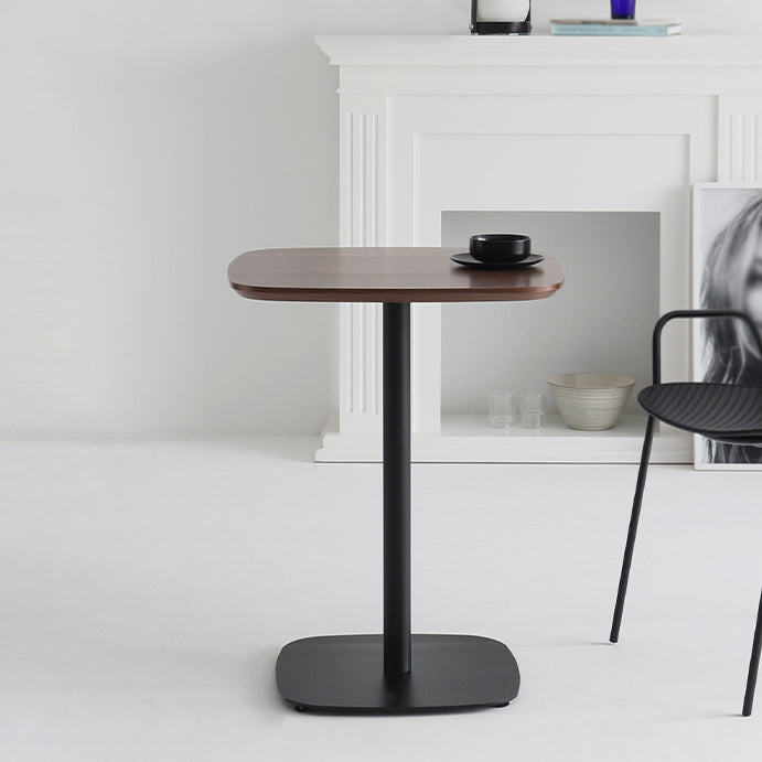 Industrial Solid Wood Square Dining Table Standard Kitchen Dining Table with Pedestal Base Clearhalo ' dining_table' 'Dining Tables & Seating' 'Dining Tables' 'furn' 'furn_dining_table' 'Furniture' 'furniture_dining_table' 'Kitchen & Dining Furniture' 'kitchen&dining_furn' 'kitchen' 'kitchen_dining_table' 3970124