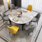 Traditional Luxury Round Dining Site Table Stone Drop-Leaf Dining Room Home Furniture Clearhalo ' dining_table' 'Dining Tables & Seating' 'Dining Tables' 'furn' 'furn_dining_table' 'Furniture' 'furniture_dining_table' 'Kitchen & Dining Furniture' 'kitchen&dining_furn' 'kitchen' 'kitchen_dining_table' 3970172