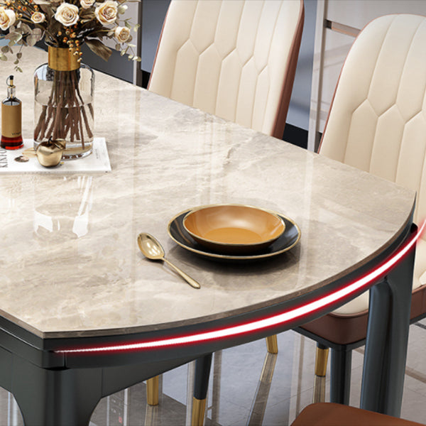 Traditional Luxury Round Dining Site Table Stone Drop-Leaf Dining Room Home Furniture Clearhalo ' dining_table' 'Dining Tables & Seating' 'Dining Tables' 'furn' 'furn_dining_table' 'Furniture' 'furniture_dining_table' 'Kitchen & Dining Furniture' 'kitchen&dining_furn' 'kitchen' 'kitchen_dining_table' 3970175