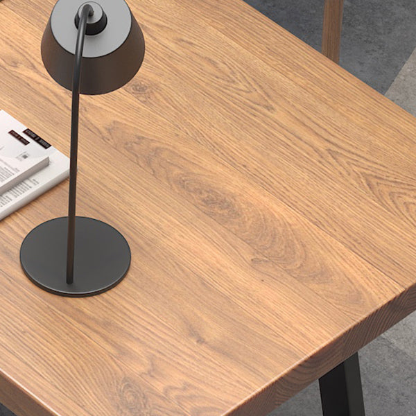 Rectangle Industrial Dining Table Wood Color Fixed Table with Pinewood Solid Wood Clearhalo ' dining_table' 'Dining Tables & Seating' 'Dining Tables' 'furn' 'furn_dining_table' 'Furniture' 'furniture_dining_table' 'Kitchen & Dining Furniture' 'kitchen&dining_furn' 'kitchen' 'kitchen_dining_table' 3970186