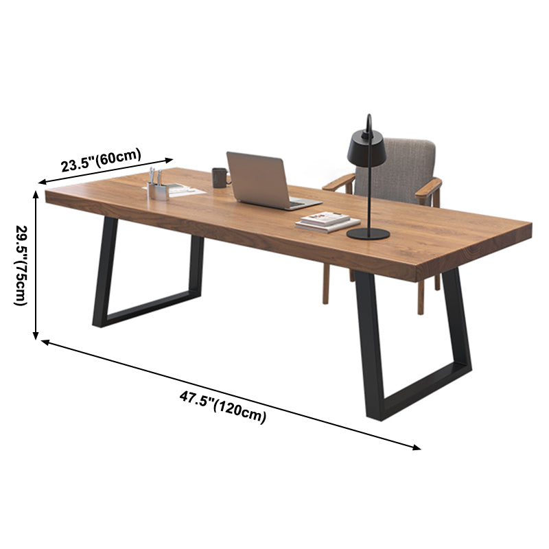 Rectangle Industrial Dining Table Wood Color Fixed Table with Pinewood Solid Wood Clearhalo ' dining_table' 'Dining Tables & Seating' 'Dining Tables' 'furn' 'furn_dining_table' 'Furniture' 'furniture_dining_table' 'Kitchen & Dining Furniture' 'kitchen&dining_furn' 'kitchen' 'kitchen_dining_table' 3970190