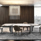 Metal Traditional Luxury Rectangle Table Sintered Stone Indoor Table for Dining Room Clearhalo ' dining_table' 'Dining Tables & Seating' 'Dining Tables' 'furn' 'furn_dining_table' 'Furniture' 'furniture_dining_table' 'Kitchen & Dining Furniture' 'kitchen&dining_furn' 'kitchen' 'kitchen_dining_table' 3970222