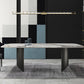 Metal Traditional Luxury Rectangle Table Sintered Stone Indoor Table for Dining Room Clearhalo ' dining_table' 'Dining Tables & Seating' 'Dining Tables' 'furn' 'furn_dining_table' 'Furniture' 'furniture_dining_table' 'Kitchen & Dining Furniture' 'kitchen&dining_furn' 'kitchen' 'kitchen_dining_table' 3970231