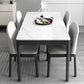 Rectangle Shape Sintered Stone Dining Table Simplicity 4 Legs Table for Dining Room White Without Chairs Clearhalo ' dining_table' 'Dining Tables & Seating' 'Dining Tables' 'furn' 'furn_dining_table' 'Furniture' 'furniture_dining_table' 'Kitchen & Dining Furniture' 'kitchen&dining_furn' 'kitchen' 'kitchen_dining_table' 3970242