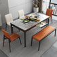 Rectangle Shape Sintered Stone Dining Table Simplicity 4 Legs Table for Dining Room Clearhalo ' dining_table' 'Dining Tables & Seating' 'Dining Tables' 'furn' 'furn_dining_table' 'Furniture' 'furniture_dining_table' 'Kitchen & Dining Furniture' 'kitchen&dining_furn' 'kitchen' 'kitchen_dining_table' 3970244