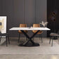Simple Kitchen Rectangle Shape Dining Table Sintered Stone Dining Table with Pedestal Base Clearhalo ' dining_table' 'Dining Tables & Seating' 'Dining Tables' 'furn' 'furn_dining_table' 'Furniture' 'furniture_dining_table' 'Kitchen & Dining Furniture' 'kitchen&dining_furn' 'kitchen' 'kitchen_dining_table' 3970261