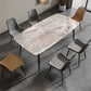 Industrial Rectangle Shape Standard Dining Table Sintered Stone Gray Dining Table for Kitchen Clearhalo ' dining_table' 'Dining Tables & Seating' 'Dining Tables' 'furn' 'furn_dining_table' 'Furniture' 'furniture_dining_table' 'Kitchen & Dining Furniture' 'kitchen&dining_furn' 'kitchen' 'kitchen_dining_table' 3970276