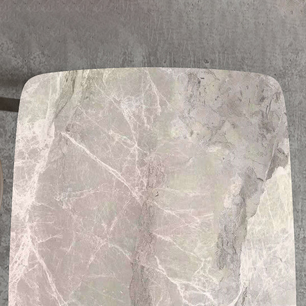 Industrial Rectangle Shape Standard Dining Table Sintered Stone Gray Dining Table for Kitchen Clearhalo ' dining_table' 'Dining Tables & Seating' 'Dining Tables' 'furn' 'furn_dining_table' 'Furniture' 'furniture_dining_table' 'Kitchen & Dining Furniture' 'kitchen&dining_furn' 'kitchen' 'kitchen_dining_table' 3970277