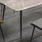 Industrial Rectangle Shape Standard Dining Table Sintered Stone Gray Dining Table for Kitchen Clearhalo ' dining_table' 'Dining Tables & Seating' 'Dining Tables' 'furn' 'furn_dining_table' 'Furniture' 'furniture_dining_table' 'Kitchen & Dining Furniture' 'kitchen&dining_furn' 'kitchen' 'kitchen_dining_table' 3970280