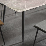 Industrial Rectangle Shape Standard Dining Table Sintered Stone Gray Dining Table for Kitchen Clearhalo ' dining_table' 'Dining Tables & Seating' 'Dining Tables' 'furn' 'furn_dining_table' 'Furniture' 'furniture_dining_table' 'Kitchen & Dining Furniture' 'kitchen&dining_furn' 'kitchen' 'kitchen_dining_table' 3970280