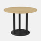 Industrial Style Wood Dinner Table Brown Table with Black Frame for Dining Room Round 47.2"L x 47.2"W x 29.5"H Without Chairs Clearhalo ' dining_table' 'Dining Tables & Seating' 'Dining Tables' 'furn' 'furn_dining_table' 'Furniture' 'furniture_dining_table' 'Kitchen & Dining Furniture' 'kitchen&dining_furn' 'kitchen' 'kitchen_dining_table' 3970288