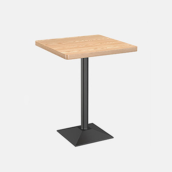 Industrial Style Wood Dinner Table Brown Table with Black Frame for Dining Room Square 23.6"L x 23.6"W x 29.5"H Without Chairs Clearhalo ' dining_table' 'Dining Tables & Seating' 'Dining Tables' 'furn' 'furn_dining_table' 'Furniture' 'furniture_dining_table' 'Kitchen & Dining Furniture' 'kitchen&dining_furn' 'kitchen' 'kitchen_dining_table' 3970294