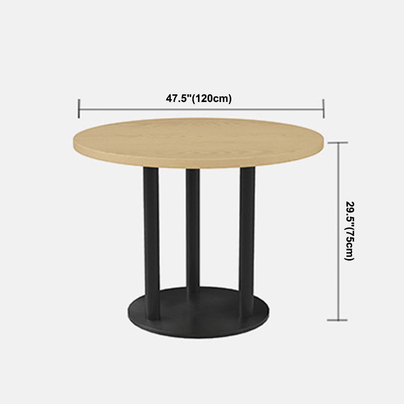 Industrial Style Wood Dinner Table Brown Table with Black Frame for Dining Room Clearhalo ' dining_table' 'Dining Tables & Seating' 'Dining Tables' 'furn' 'furn_dining_table' 'Furniture' 'furniture_dining_table' 'Kitchen & Dining Furniture' 'kitchen&dining_furn' 'kitchen' 'kitchen_dining_table' 3970299