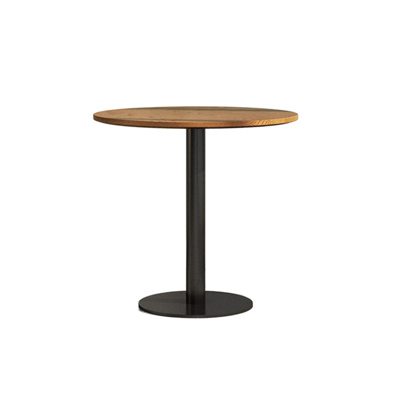 Table de dîner en bois industriel Table marron avec cadre noir pour salle à manger